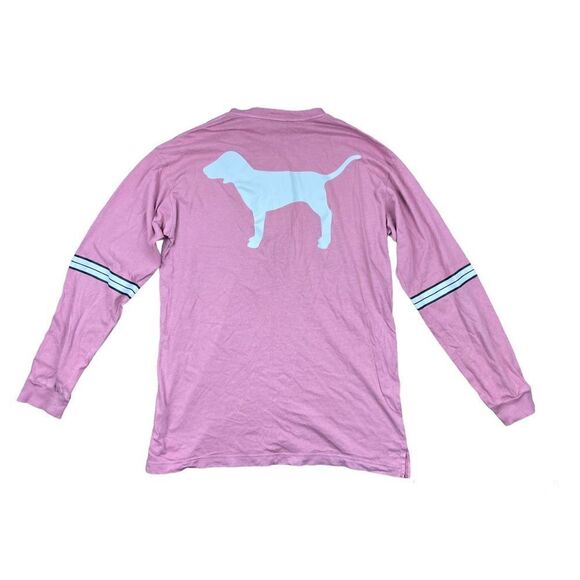 PINK Victoria’s Secret mauve pink lace up campus tee - Picture 2 of 4